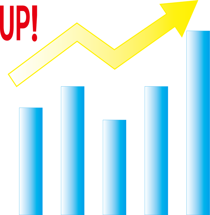 右肩上がりのグラフ